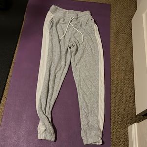 Garage sweatpants, gray and white size small